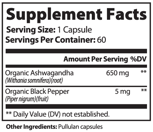Ashwagandha supplement facts